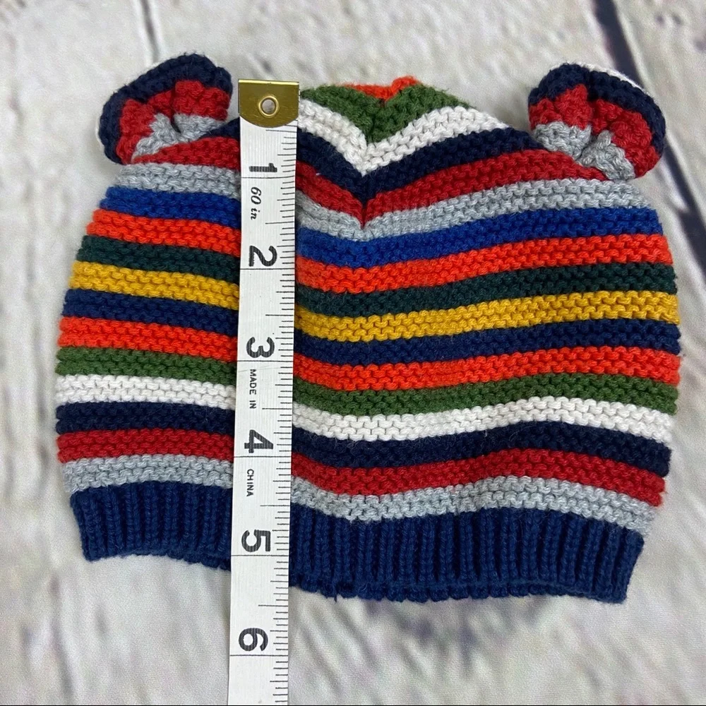4/$25 Gap knit striped hat and mittens bundle